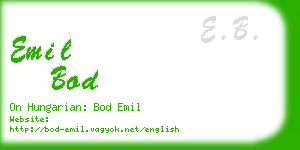 emil bod business card